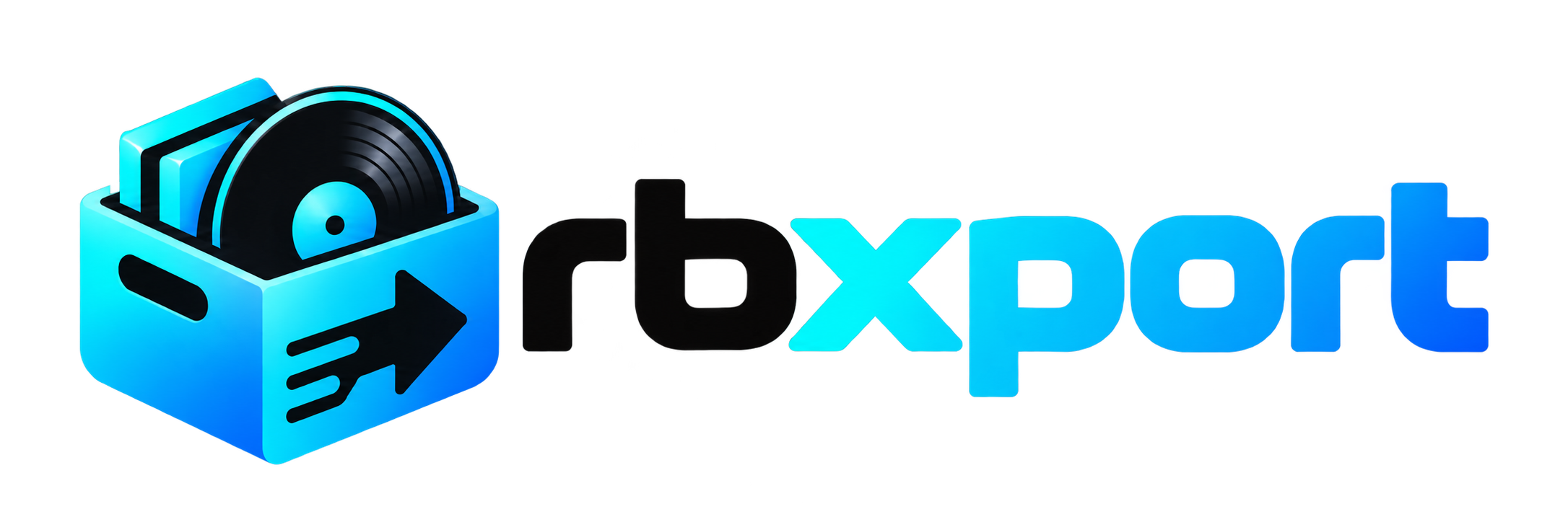rbxport color logo with black wordmark