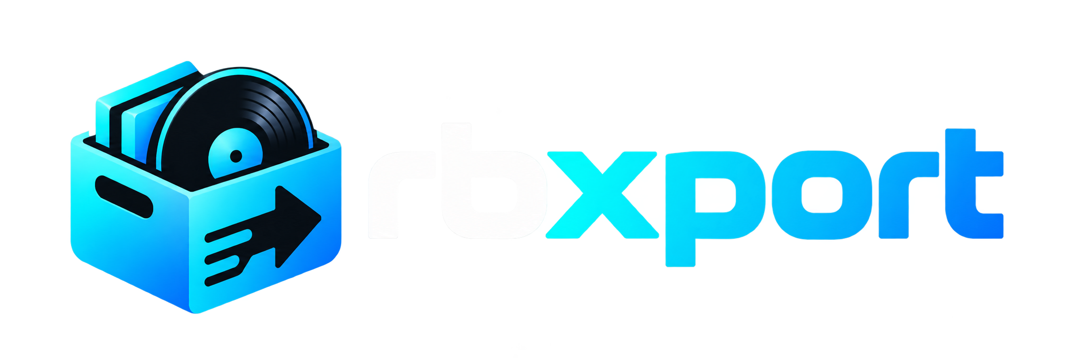 rbxport color logo with white wordmark